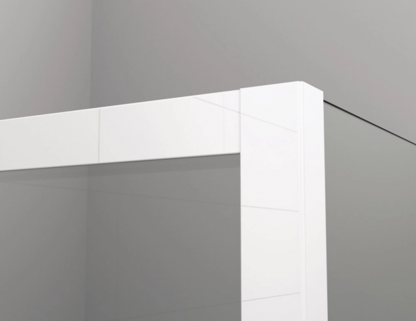 Ronal drzwi wahadłowe jednoczęściowe 70x200 cm, szkło przezroczyste, profile biały TLSP0700407