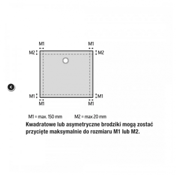 Ronal Air brodzik kwadratowy 90x90 cm konglomeratowy biały mat W37Q09009