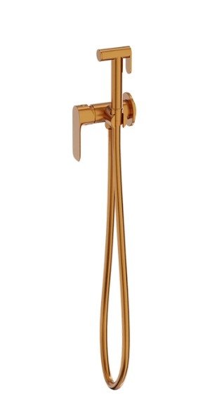 Lavita Bateria bidetowa podtynkowa Spark Brushed Copper 5900378341314