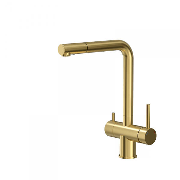 Quadron ELLEN bateria kuchenna trójdrożna stalowa nano PVD złota 3673512PVDG1