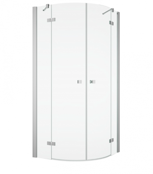 Ronal Annea kabina półokragła dwuczęściowa 80-100x200 cm, szkło przezroczyste, profile srebrny połysk ANR50SM15007
