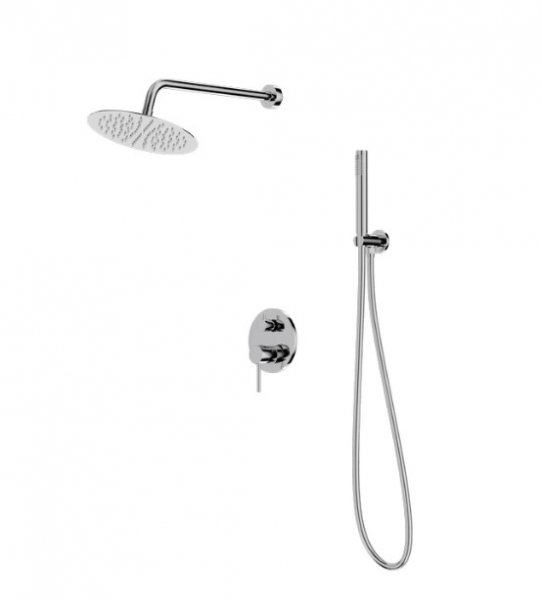 Lavita Podtynkowy zestaw prysznicowy z deszczownicą Orion Chrome 5900378341574