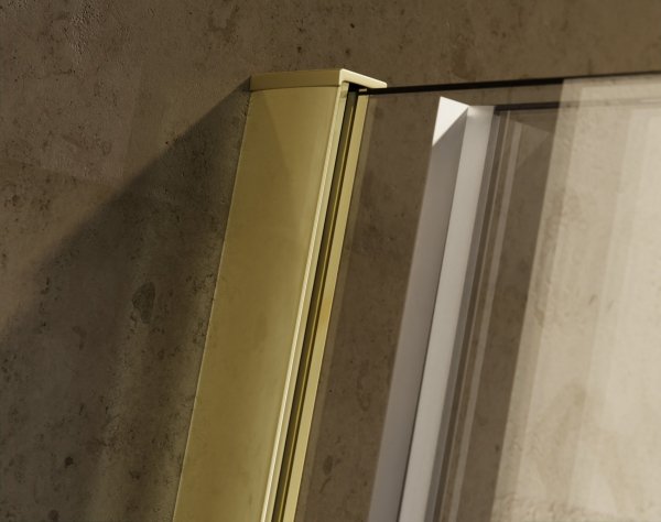 Besco Vayo Gold Kabina prysznicowa przesuwna walk-in 130x200 VYG130200C