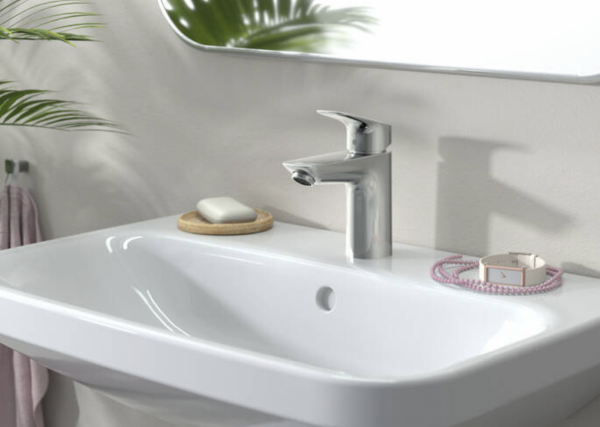 Hansgrohe Logis Jednouchwytowa bateria umywalkowa 100 bez kompletu odpływowego czarny mat 71101000