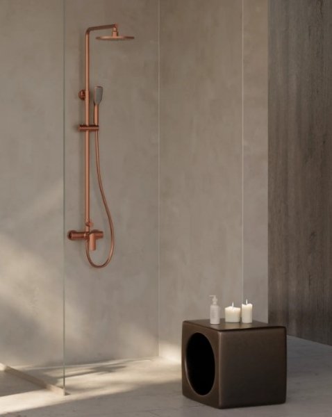 Vedo Aletta Rosso Kolumna natryskowa z baterią mieszakową I miedź szczotkowana VBA5007/SM