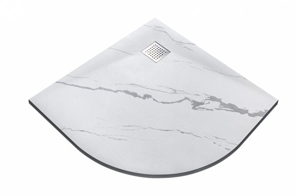 Besco Vexo Marble brodzik półokrągły 90 VM9090P