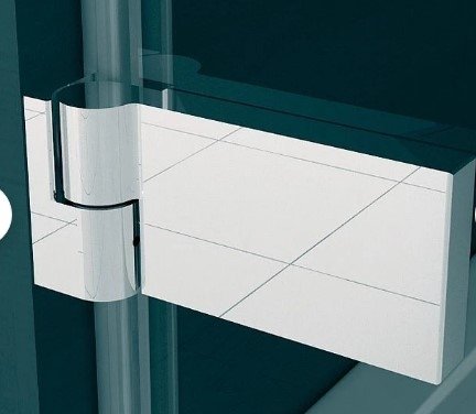 Ronal SanSwiss Pur PUR1 Drzwi jednoczęściowe wymiar specjalny profil chrom szkło Pas satynowy poziomy Lewe PUR1GSM11051