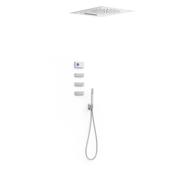 Tres SHOWER TECHNOLOGY ZESTAW ELEKTRONICZNEJ BATERII TERMOSTATYCZNEJ PODTYNKOWEJ 4-DROŻNEJ SHOWER TECHNOLOGY BLUE EDITION PRYSZNICOWE-09286402