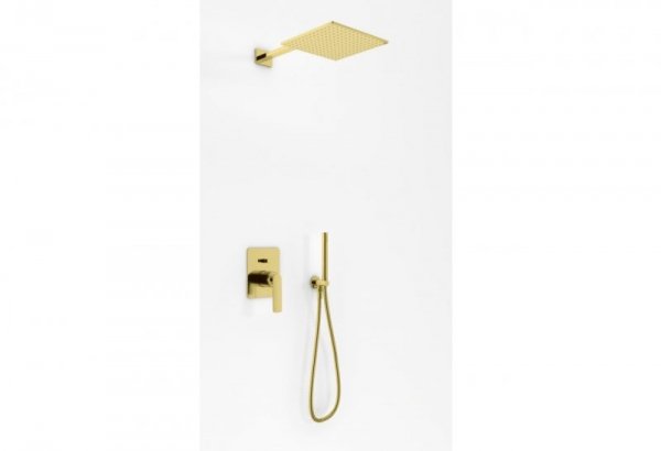 Kohlman Experience Gold zestaw prysznicowy z deszczownicą kwadratową 25x25 cm złoty połysk QW210EGDQ25 DARMOWA DOSTAWA/24H PROMOCJA