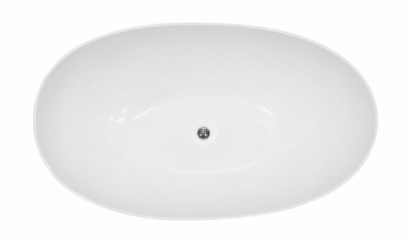 Besco Siya B&amp;W wanna wolnostojąca czarno/biała 172 + klik-klak biały czyszczony od góry WMD172SWW