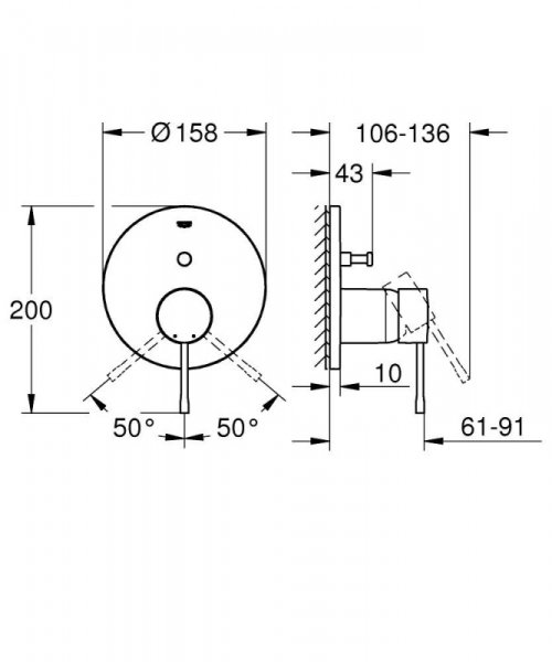 Grohe Essence Bateria wannowo-prysznicowa podtynkowa brushed warm sunset 24167DL1