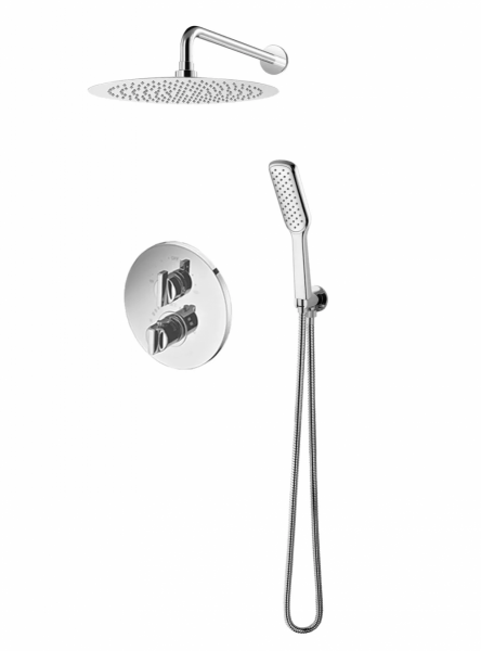 VEDO DESSO CROMO Kompletny system natryskowy podtynkowy III TERMO deszczownica o śr. 250 mm VBD4223/25/CH/TERMO chrom