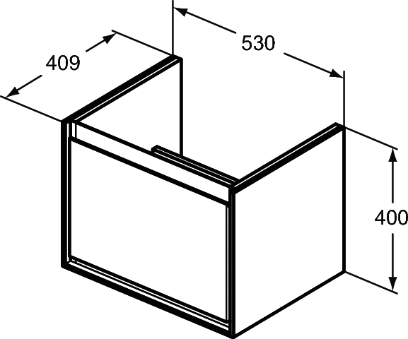Ideal Standard Connect Air Szafka pod umywalkę Cube 53 cm jasnoszary lakier E0846EQ