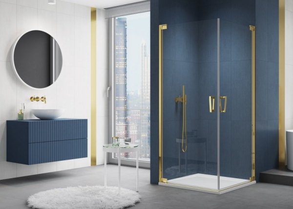 Sanswiss Cadura Gold Line kabina złota narożna 100x100cm CA1CG1001207+CA1CD1001207 Sprawdź atrakcyjne rabaty!