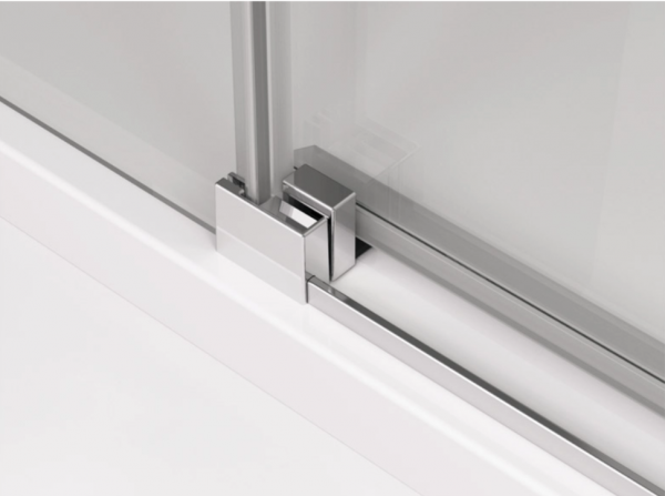 Ronal Sanswiss drzwi rozsuwane dwuczęściowe lewe 140,1-200x0-200 cm, szkło przezroczyste, profile Srebrny połysk CAS2GSM25007
