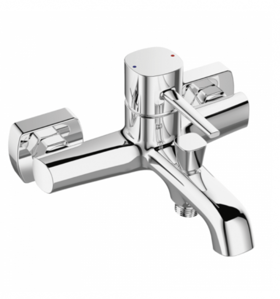 Laveo Bateria wannowa ścienna chrom Pola BAP010D 