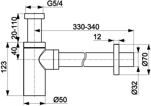 KFA SYFON UMYWALKOWY, BUTELKOWY GOLD 60000331