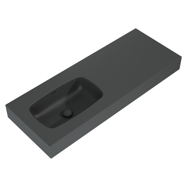 Elita UMYWALKA DIMPLE 120 LEWA (60+60) ścienna MARMUR ANTHRACITE MATT 168870 / RE041201026010
