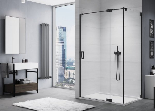 Sanswiss Cadura ścianka boczna 75cm profil czarny CAT30750607 Sprawdź atrakcyjne rabaty!