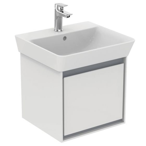 Ideal Standard Connect Air Szafka pod umywalkę Cube 43 cm biały lakier/jasnoszary mat E0842KN