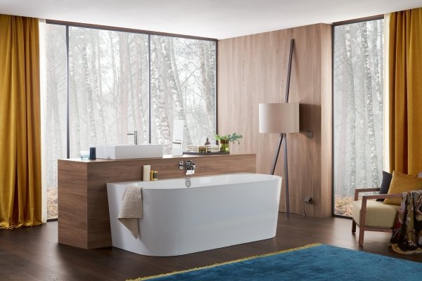 Villeroy &amp; Boch Oberon 2.0 Duo Wanna przyścienna 180x80 cm biała UBQ180OBR9CD00V01