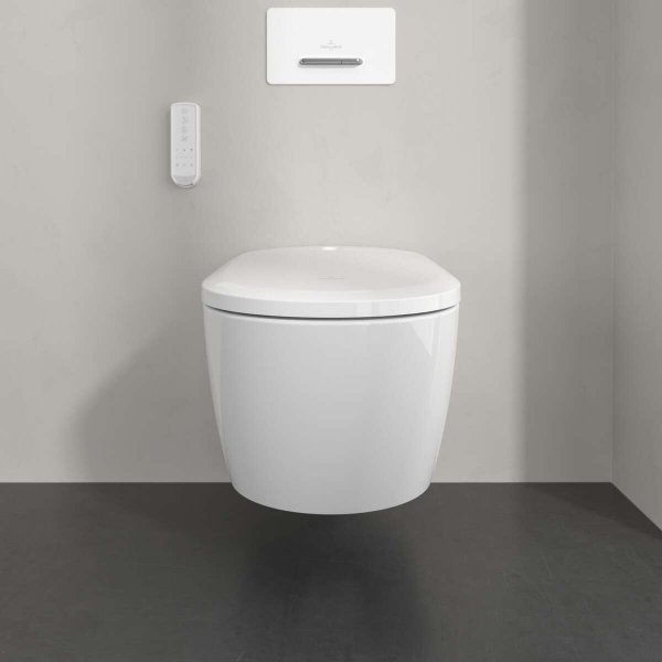 Villeroy &amp; Boch ViClean Supreo toaleta myjąca wisząca z deską WC z kolor biały z CeramicPlus V16EN2R1
