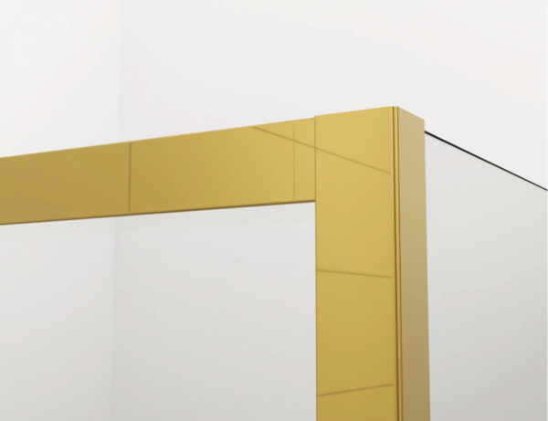 Ronal Sanswiss wejście narożne rozsuwane dwuczęściowe prawe 120x200 cm, szkło przezroczyste, profile GOLD LINE złoty CAE2D1201207