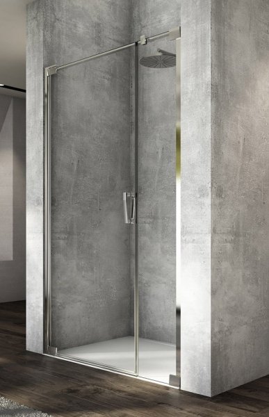 Sanswiss Cadura White Line Drzwi wahadłowe jednoczęściowe ze ścianką stałą w linii 100cm CA31CG1000907
