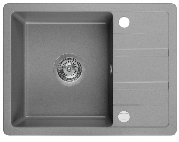 Laveo Zlewozmywak granitowy szary 1-komorowy STELLA 440x580mm SBY513T