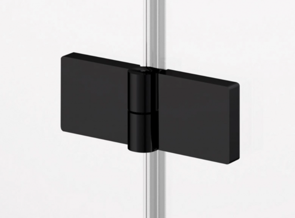 Ronal kabina półokragła dwuczęściowa na wymiar 80-100x200 cm, szkło przezroczyste, profile BLACK LINE czarny mat ANR50SM10607