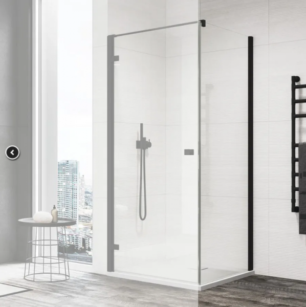 Ronal Sanswiss Annea ścianka prysznicowa 100 cm boczna do drzwi czarny mat ANT110000607