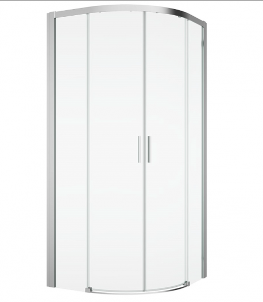 Ronal kabina półokrągła z drzwiami rozsuwanymi 100x200 cm, szkło przezroczyste, profile srebrny mat TLSR551000107