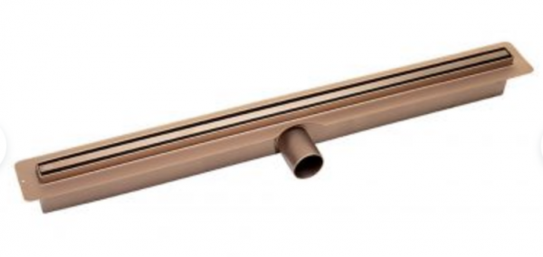 Laveo Slim odpływ liniowy 70 cm ruszt wąski różowe złoto COS870D
