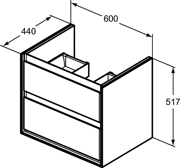 Ideal Standard Connect Air Szafka podumywalkowa 60 cm jasnobrązowe drewno E0818UK