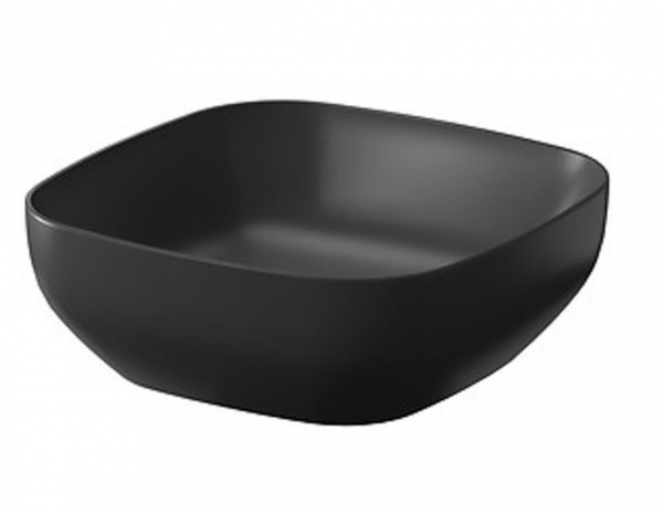 Cersanit LARGA Umywalka nablatowa kwadratowa 38x38 cm ANTRACYT MAT K677-012