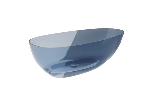 Besco Xara Blue Wave wanna wolnostojąca maskownica czarny mat WAX160BWB