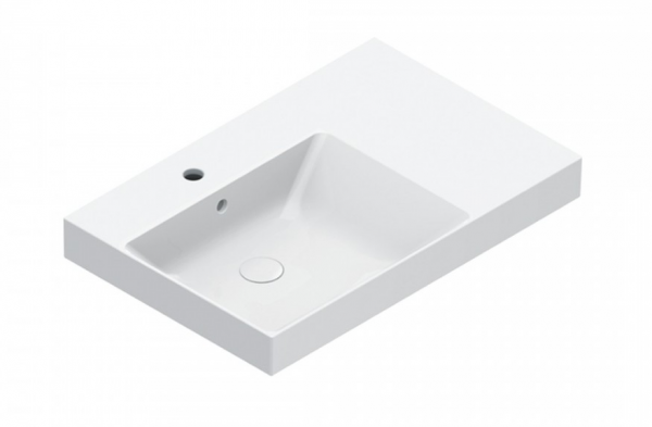 Catalano ZERO umywalka 75x50 komora lewa z/o biały połysk 0120791001