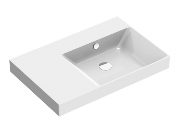 Catalano ZERO 75x50 R umywalka prawa komora b/o biały połysk 175DZEUP00/0120780001