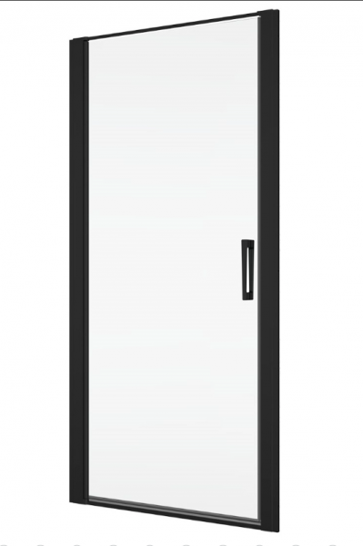 Ronal drzwi wahadłowe jednoczęściowe 70x200 cm, szkło przezroczyste, profile BLACK LINE czarny mat D22T10700607