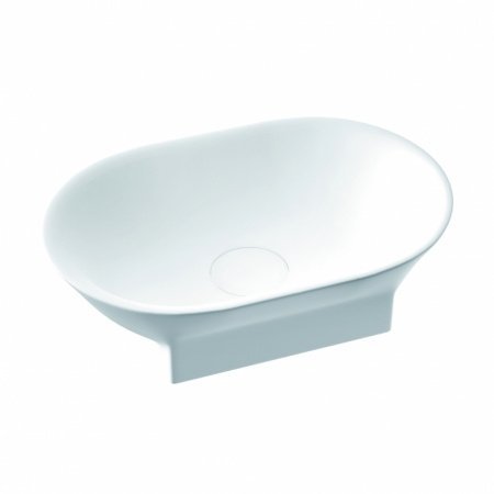 Marmorin Liva 500 umywalka nablatowa 48,6x32 cm bez otworu na baterię biała PU055010486