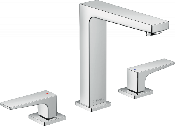 32515000 Hansgrohe Metropol 3-otworowa bateria umywalkowa 160 z uchwytami jednoramiennymi i kompletem odpływowym Push-Open