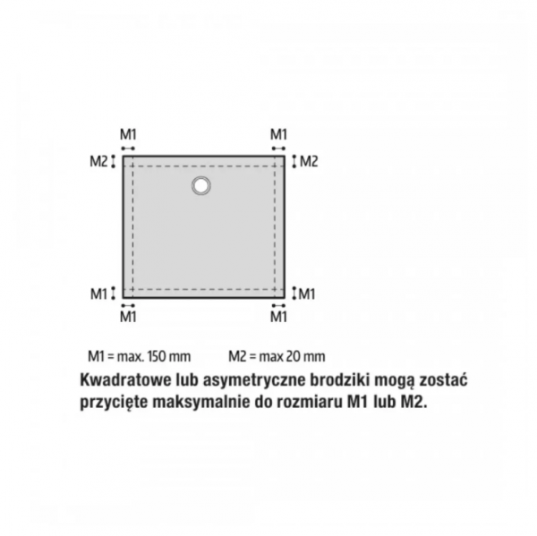 Ronal Air brodzik prostokątny 100x80 cm konglomeratowy antracyt W37A10008017