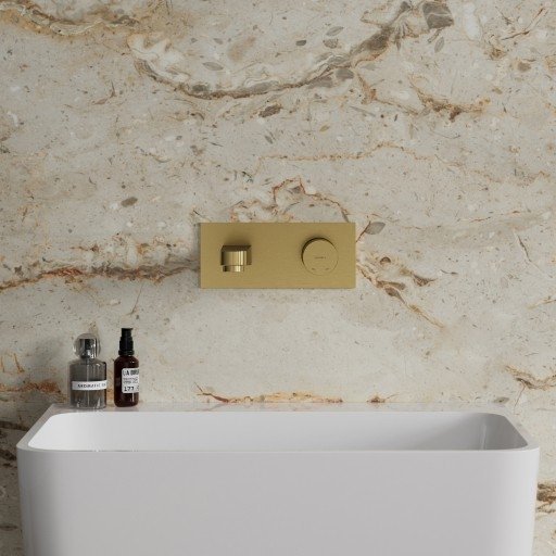 Omnires Contour bateria umywalkowa podtynkowa złoto szczotkowane CT8015GLB  