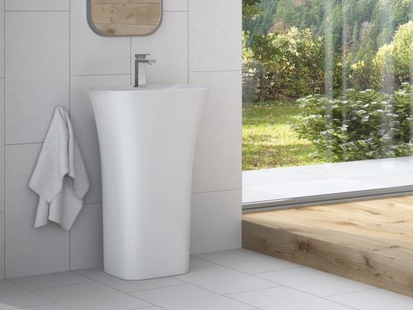 Besco Assos S-Line umywalka wolnostojąca z otworem pod baterię UMOAPWO