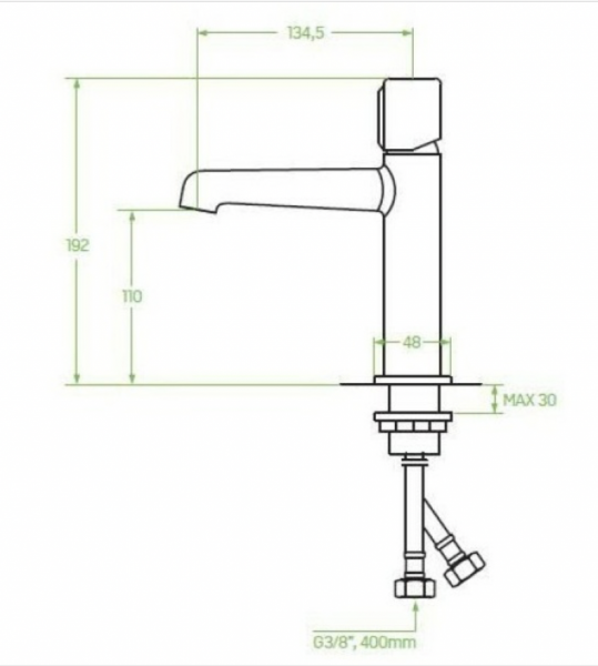LAVEO PRETTO bateria umywalkowa chrom BAO022D