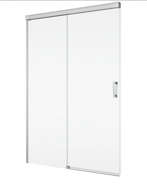 Ronal Sanswiss drzwi rozsuwane dwuczęściowe lewe 140,1-200x0-200 cm, szkło przezroczyste, profile Srebrny połysk CAS2GSM25007