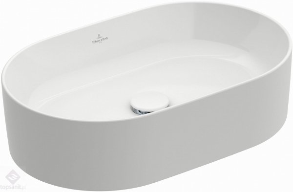 Villeroy&amp;Boch Collaro 4A1956R1 Umywalka stojąca na blacie 560 x 360 mm Weiss Alpin CeramicPlus