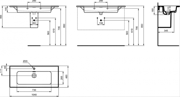 Ideal Standard. strada II umywalka 100 cm T300401/IDE005319