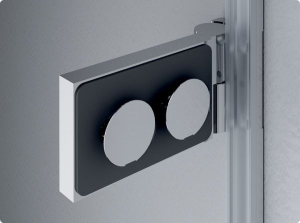 Ronal Sanswiss Pur Drzwi jednoczęściowe do 100xdo 200 cm lewe profile chrom szkło Master Carre PUR1GSM21030
