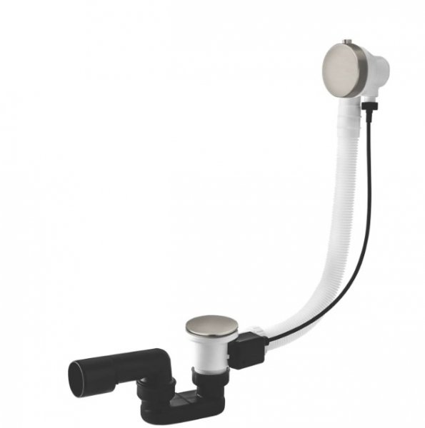 Vedo Minimalista I Przelew wannowy z korkiem automatycznym 70cm nikiel szczotkowany  246M/70/SN